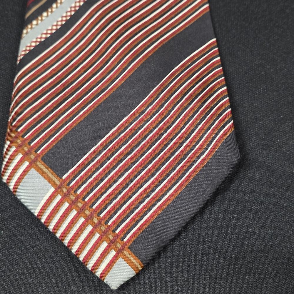 LANCETTI Men's Multi-Color Striped Silk Tie Italian Designer Classic
